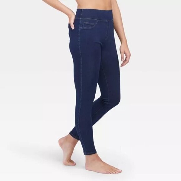 Assets by Spanx Women's Denim Skinny Leggings in Indigo Small - Picture 2 of 6